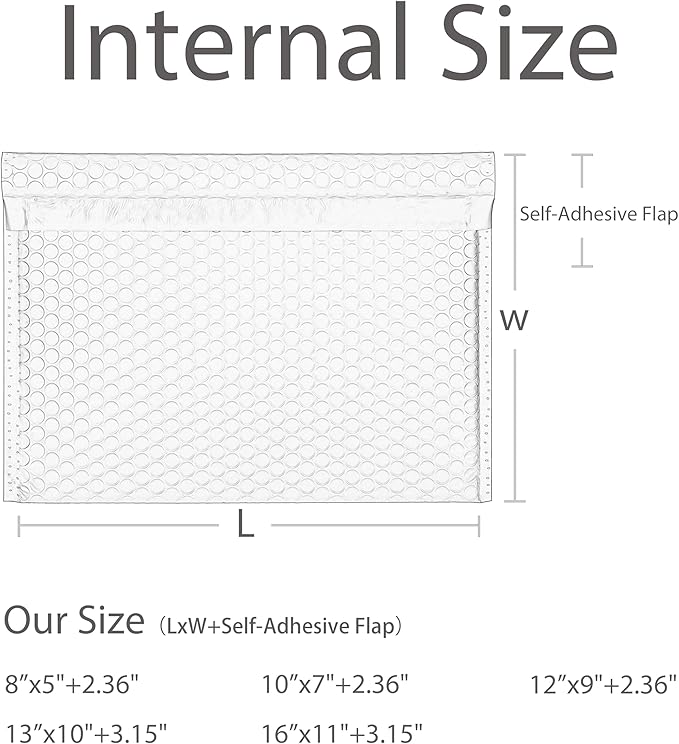 Light Pink Side-Loading Bubble Mailers 8 x 5 Inches,Self-Seal Padded Mailing Envelopes, Pack of 27-DeskLoop Office