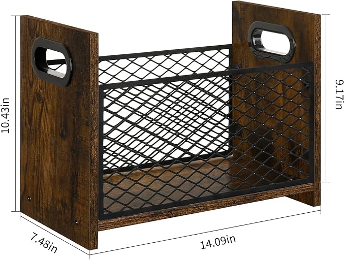 YINMIT Magazine Holder, Magazine Rack Floor, Magazine Storage Basket, File Holder Organizer, Folder Organizer for Magazines, Books, Newspapers, Tablets (Medium)-DeskLoop Office