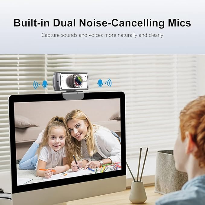 Wide Angle Webcam,120 Degree Large View Spedal 920 Pro Video Conference Camera, Full HD 1080P Live Streaming Web Cam with Built-in Microphone, USB Webcam for Mac, PC, Laptop and Desktop-DeskLoop Office