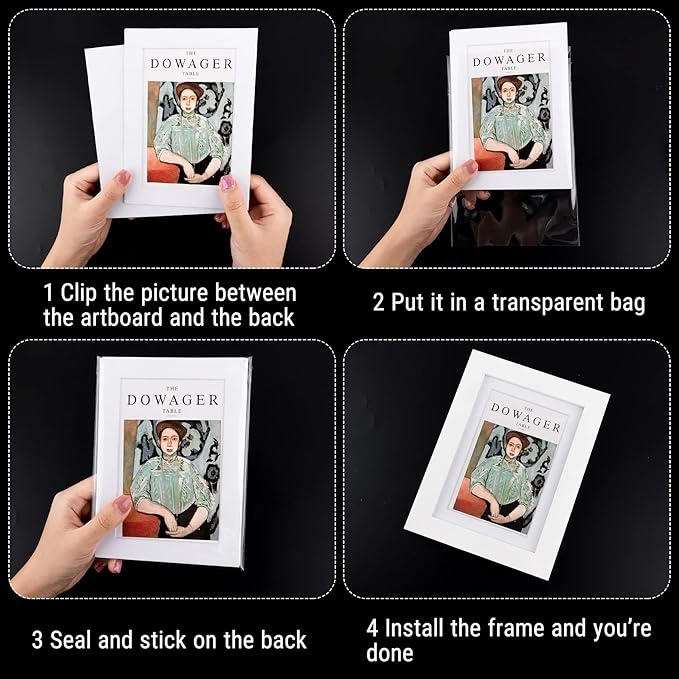 AUEAR, 200 Pack (8-7/16"x 12-1/4") Crystal Clear Resealable Sleeves Bags - Self Sealing Plastic Bags for Packaging Clothing, 8x12 Prints, Photos, Party Decorative Gift