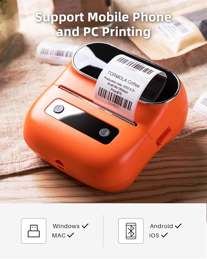 Phomemo M220 Label Maker, Bluetooth Thermal Label Printer for Barcode, Address, Labeling, Mailing, File Folder Label, 3 Inch Label Maker Machine Support Smartphone, Tablet&PC, with 3 Rolls of Labels-DeskLoop Office
