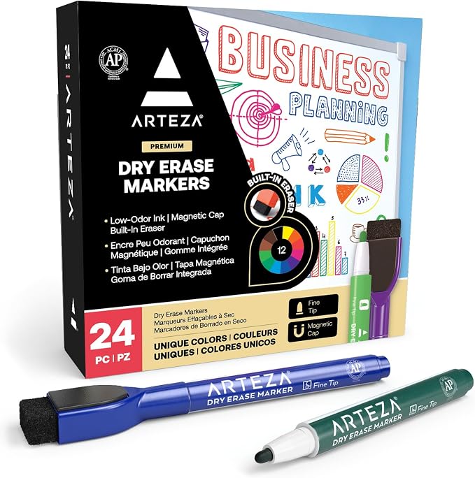 ARTEZA Fine Tip Dry Erase Markers by ARTEZA