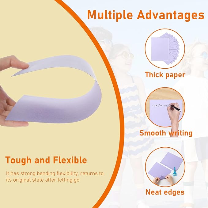 40 Sheets Light Purple Cardstock 8.5 x 11 Printer Paper, 75lb Heavyweight Paper Card Stock for Wedding, School Crafting, Invitations, Making Cards, Certificates-DeskLoop Office