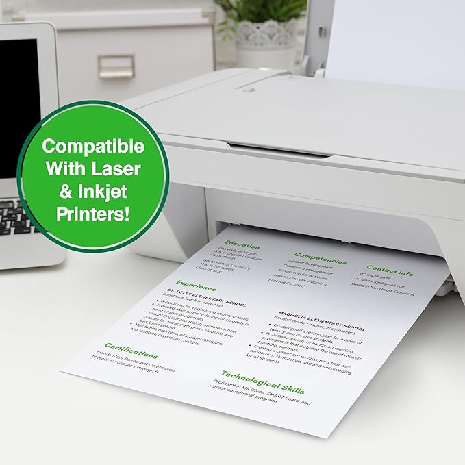 PrintWorks 100% Recycled Printer Paper 8.5" x 11" White - 20 lb Copy & Multipurpose Computer Paper - 1 Pack, 400 Sheets - Made in the USA - 92 Bright - Printer & Copier Compatible (00018)-DeskLoop Office