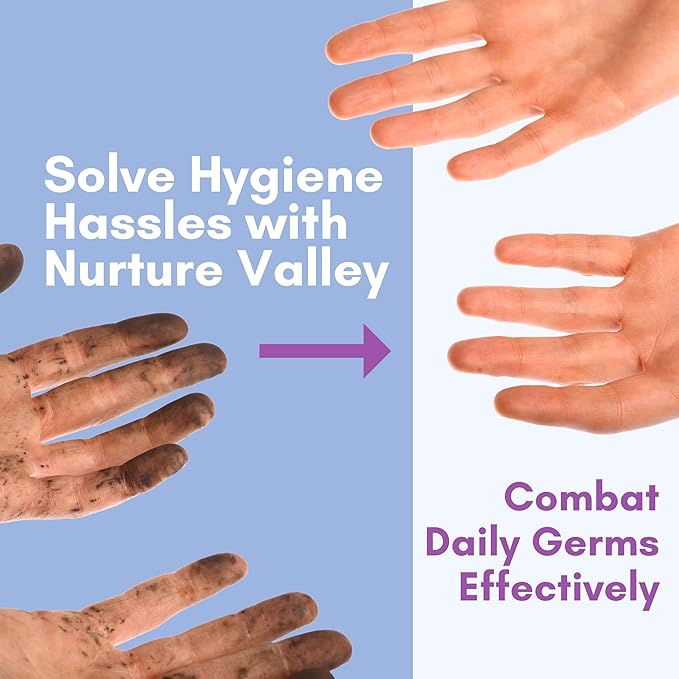 Nurture XL Antibacterial Body & Hand Wipes | Alcohol-Free Antiseptic Wet Sanitizer Towelettes for Germ Removal, Disinfecting Skin, Sanitizing Hands |Cleaning Cloths | Adults & Baby | Thick & Strong-DeskLoop Office