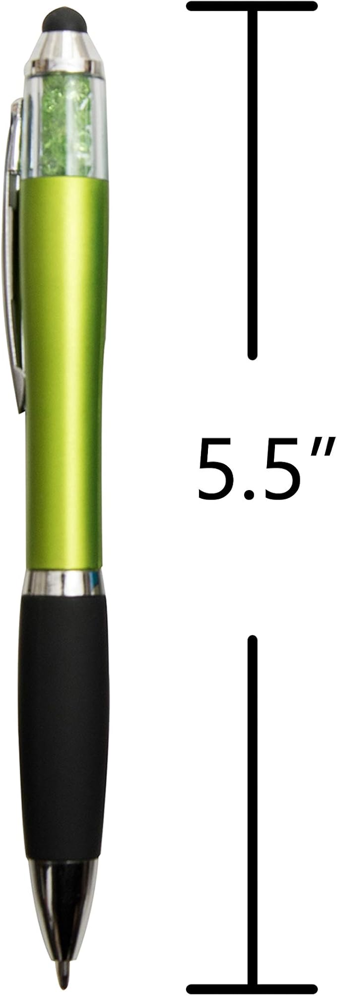 MiSiBao Stylus Pens for Touch Screens, Medium Point Pens with Crystals for Women and Kids Black Ink Pen with Stylus Ballpoint Pens with Comfort Grip for The Ipad (Style-5 Count+3 Refills)-DeskLoop Office