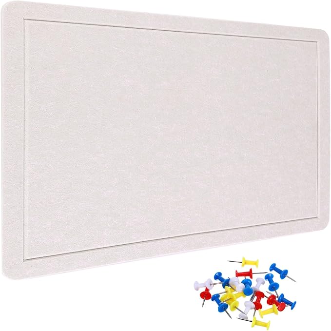 YOKIVE Felt Bulletin Board, 31.5 x 24 -Inch Foldable Decorative Pin Board Self Adhesive Felt Cork Board with 20 Pushpins, Great for Wall, Photo Display, Paste Note, Schedule(Light Camel)-DeskLoop Office