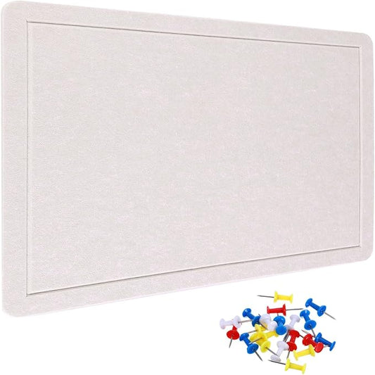 YOKIVE Felt Bulletin Board, 31.5 x 24 -Inch Foldable Decorative Pin Board Self Adhesive Felt Cork Board with 20 Pushpins, Great for Wall, Photo Display, Paste Note, Schedule(Light Camel)-DeskLoop Office