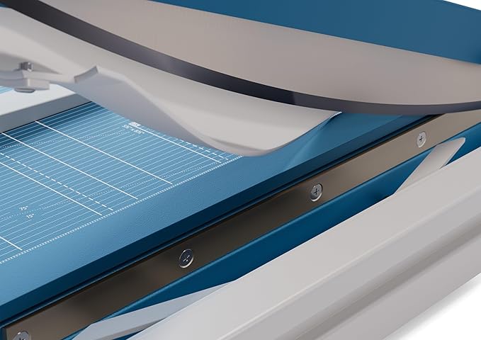 Dahle 565 Premium Guillotine Trimmer, 15" Cut Length, 35 Sheet Capacity, Self-Sharpening Blade, Automatic Clamp, w/Safety Guard-DeskLoop Office