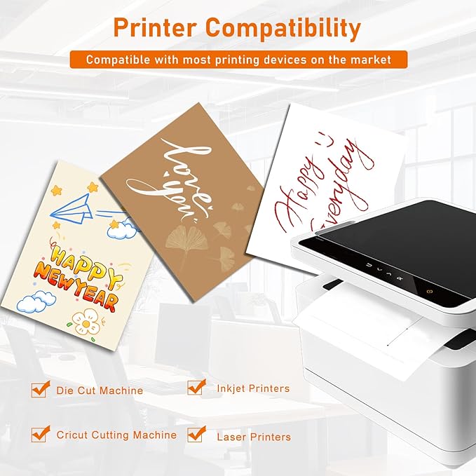 28 Sheets Brown Cardstock 8.5 x 11 Printer Paper, 92lb Heavyweight Thank You Card Stock for Greeting Cards, Wrapper, Invitations, DIY Cards Making, Certificates-DeskLoop Office