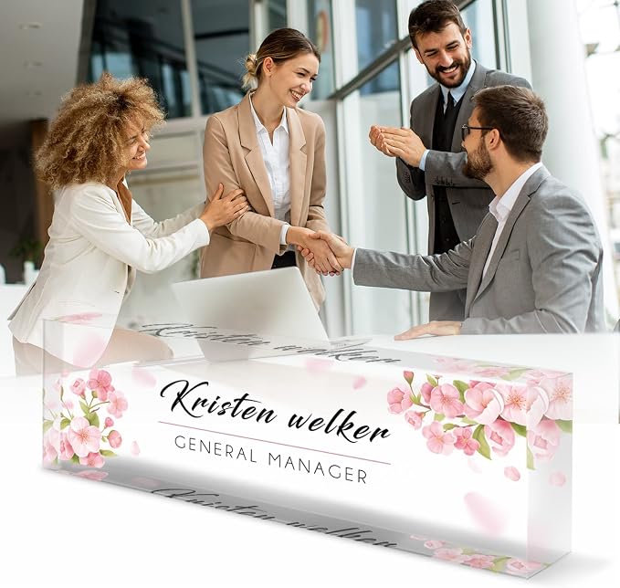 Personalized Office Name Plate for Desk, Custom Employee Appreciation Gifts - Image 7