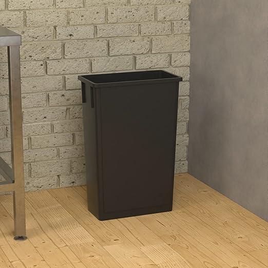 23 Gallon Black Slim Jim Trash Can-DeskLoop Office