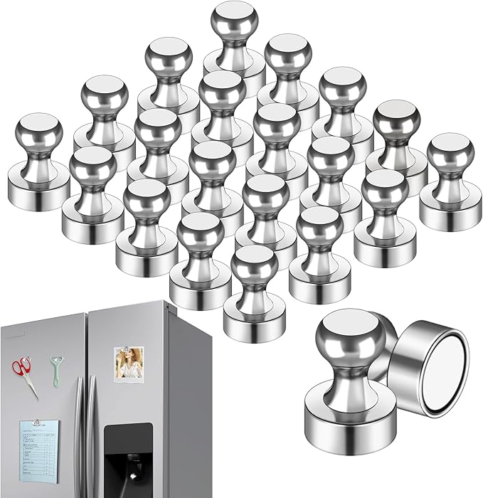 LOVIMAG Fridge Magnet Refrigerator Magnets, Small Push Pin Magnets Strong Magnets for Whiteboard, Fridge, Office, Classroom and Map Magnets, Pack of 20-DeskLoop Office