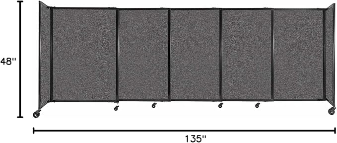 Versare Straightwall Sliding Portable Wall Partition | Freestanding Office - Image 7