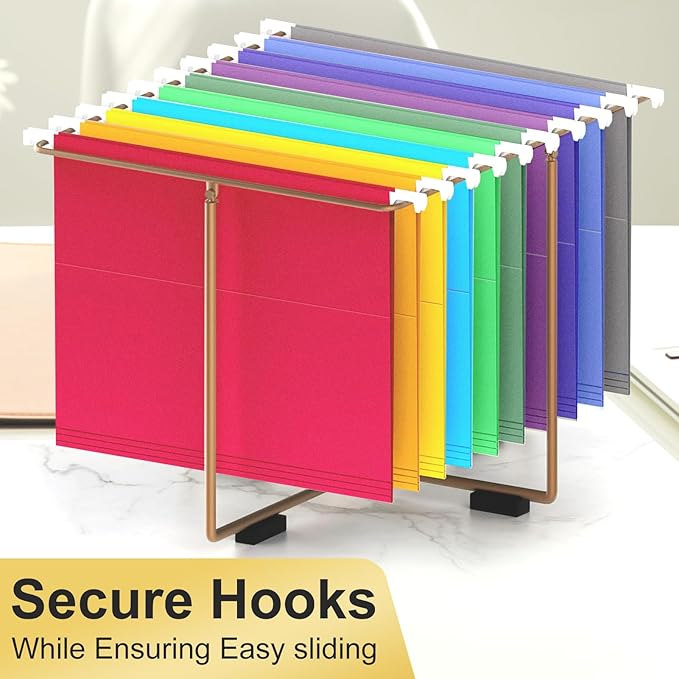 Hanging File Folders, 30 Pack Letter Size Hanging File folders with Tabs, Stay Organized for Your Home and Office Bulk File, Documents and Paper, 10 Colors-DeskLoop Office