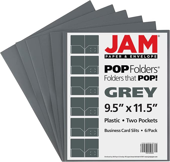 JAM PAPER Plastic 2 Pocket POP Folders - Image 6