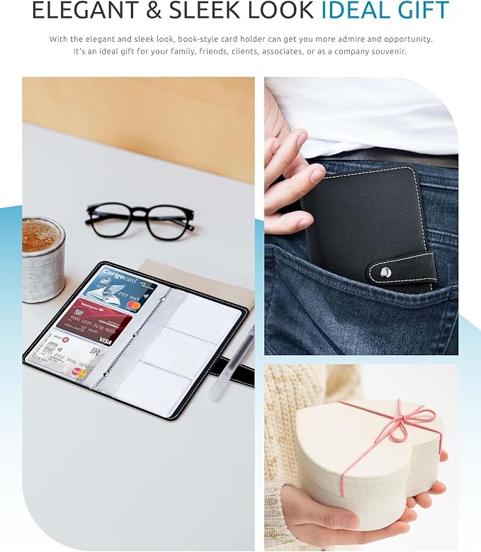 Credit Card Holder, Leather Business Card Organizer - Image 8