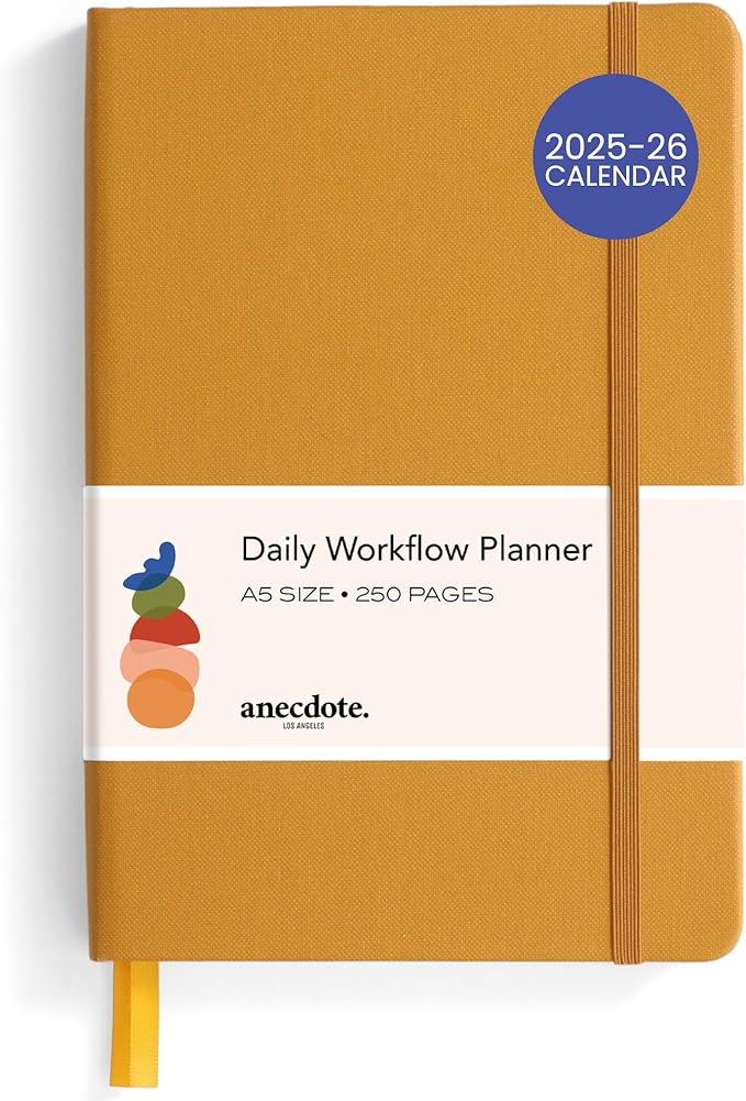Anecdote 2025-2026 Planner: A Monthly, Weekly & Daily Planner 2025-2026 for Planning Your Success - A5 Size Hardcover Start Anytime and Achieve your Goals - Mustard-DeskLoop Office