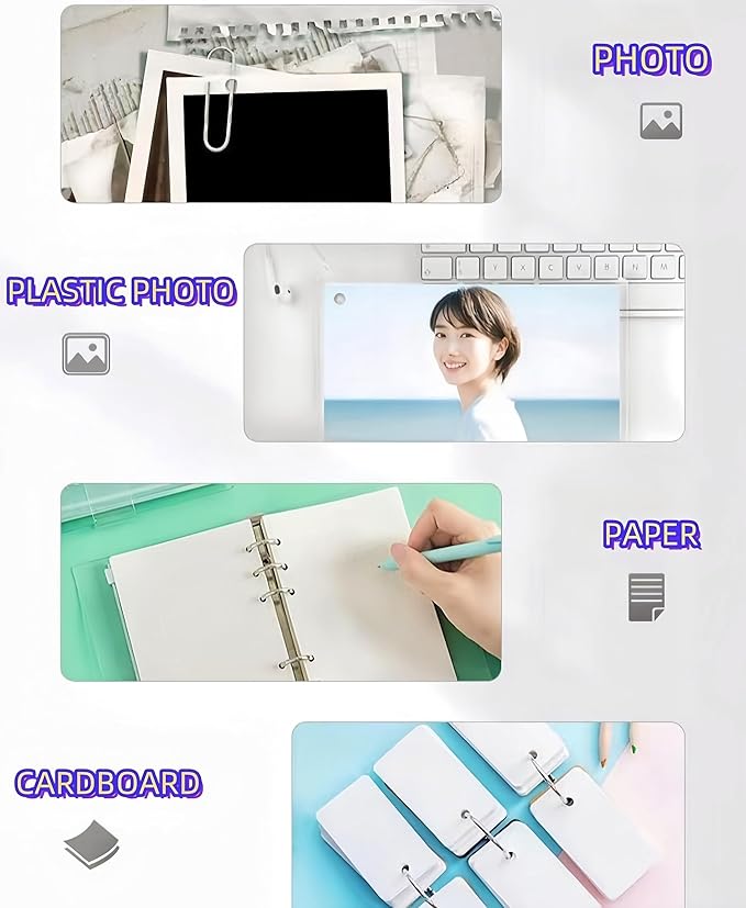 Hole Punch, Heavy Duty Hole Puncher Single Handheld Paper Puncher Small Hole Puncher Paper Punch One Hole Punch for Crafts Cards Paper Tags Scrapbook-5/16 inch (8mm)