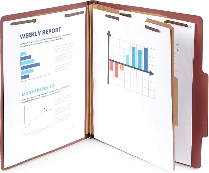 Blue Summit Supplies 30 Letter Size Classification Folders, 1 Divider, 2 Inch - Image 5