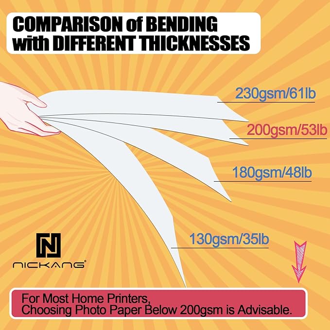 Glossy Photo Paper 8.5x11, 53 LB/200 gsm, 30 Sheets, Letter Size, Photo Paper for Inkjet Printer, Photo Printer Paper, Picture Paper-DeskLoop Office