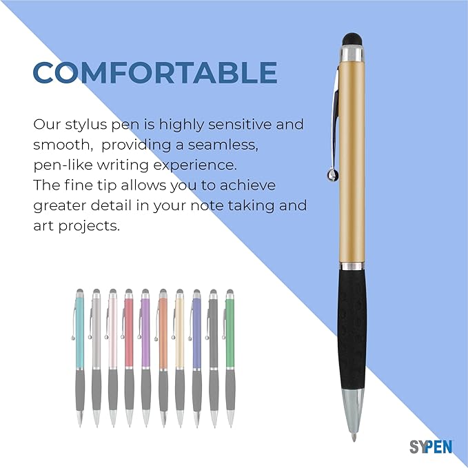 Personalized Pens With your Custom Logo or Text-600 Pack Bulk-for Businesses, Parties, and Events, 2 in 1 Ballpoint Pen & Stylus for Touchscreen Devices, L'Blue Barrel, Black Ink