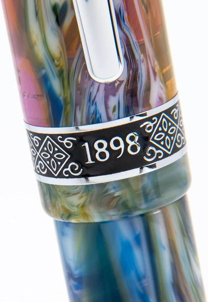 Conklin 1898 Fountain Pen, Misto Green - 14KT Gold Fine Nib | Luxury Writing Instrument with Unique Resin Blend | 14KT Gold Nib Made in Germany | Ideal for Pen Enthusiasts-DeskLoop Office