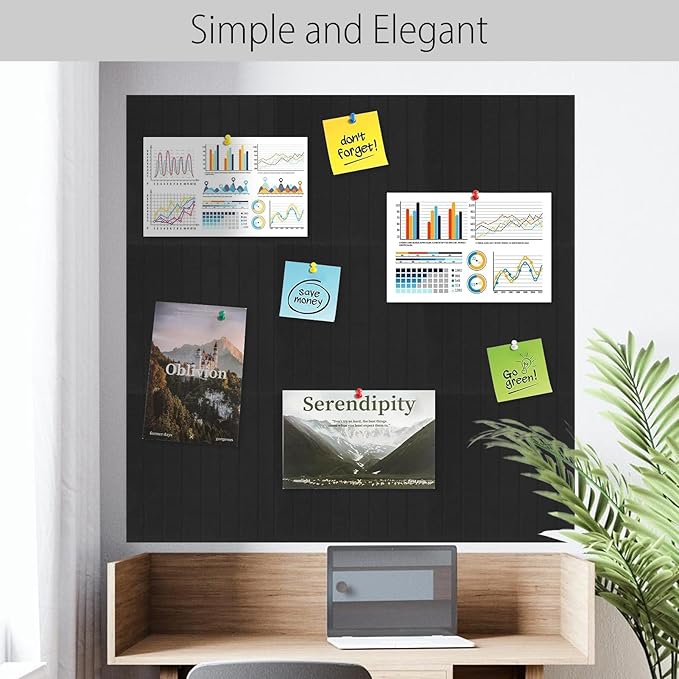 Cork Boards for Walls 48" x 36" Felt Board Alternative, 12 Pack Felt Wall Tiles Bulletin Board, Large Cork Board for Office Pin Board Tack Board Cork Boards-DeskLoop Office