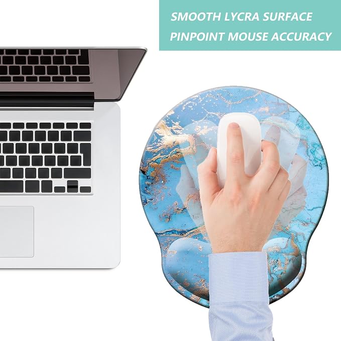 Mouse Pad with Wrist Support, Ergonomic Mouse Pad with Memory Foam Wrist Rest - Image 7