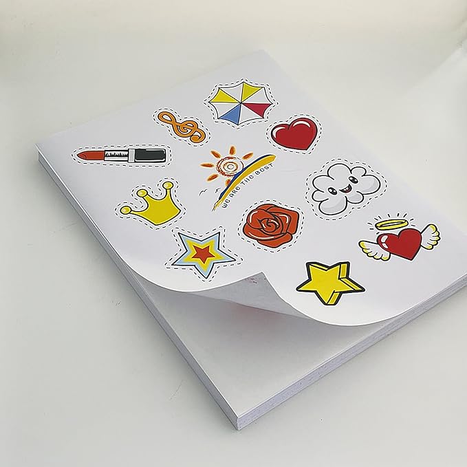 8.5" x 11", 100 Sheets, 100 Printable White Sticker Paper, Full Sheet Shipping Labels for Laser & Inkjet Printers, Letter Size-DeskLoop Office