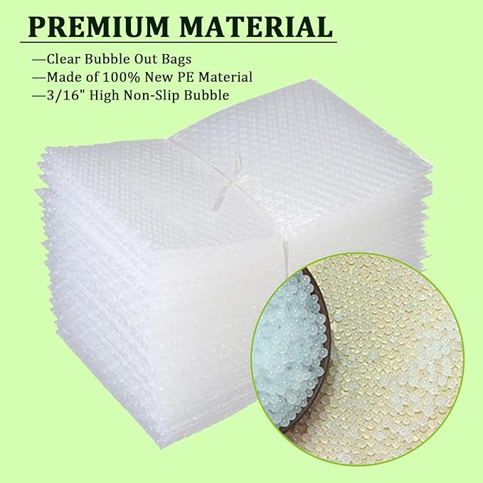 Clear Bubble Out Bags Pouches 14x18 Inch, 20 PCS Moving Supplies for Dishes, Double Walled Shockproof Bubble Cushion Wrap Bags for Storage, Shipping, Packing Supplies for Fragile Items-DeskLoop Office