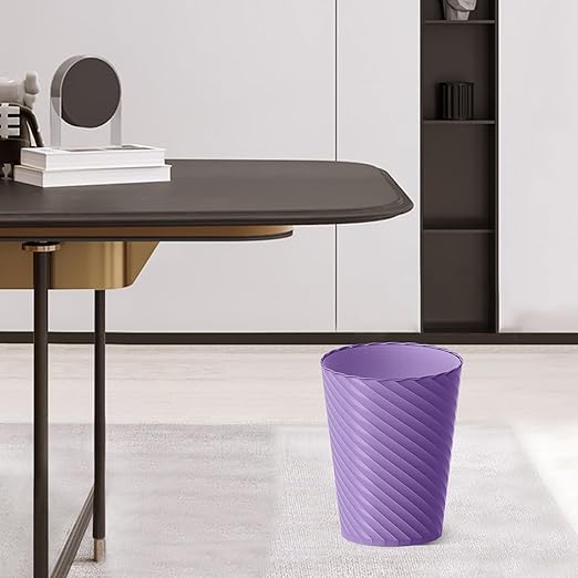 Bathroom Trash Can, 3 Pack 1.8 Gallons Small Trash Can with Trash Bags, Bathroom Garbage Can, Plastic Trash Bin, Round Waste Basket for Bedroom, Office, Compact Space (Pink Purple Green)-DeskLoop Office