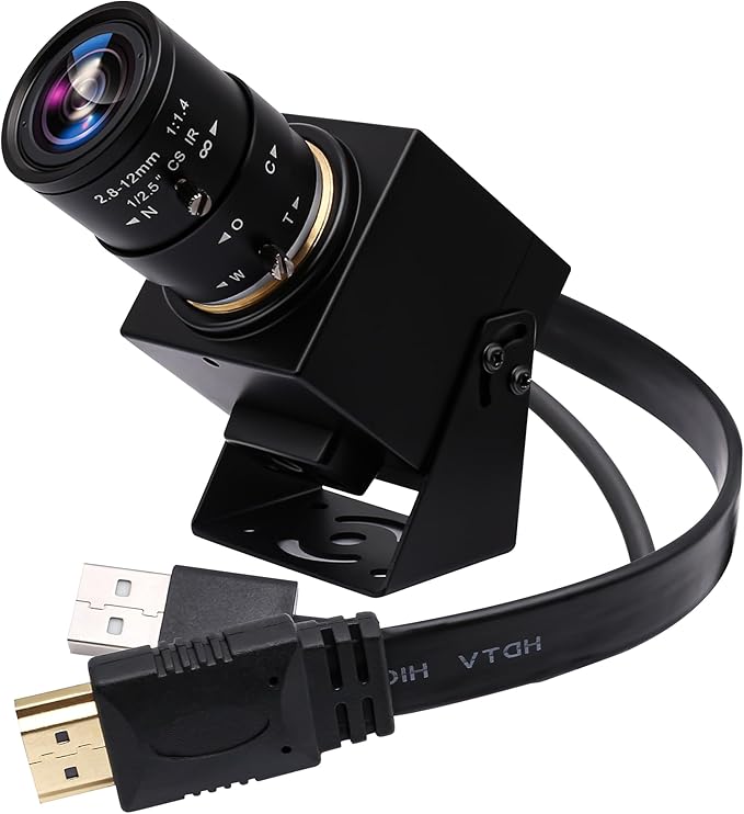 ELP 4K HDMI USB Camera - 2.8-12mm 4X Zoom Webcam With Manual Adjustment for Computer, TV, Projector, Monitor-DeskLoop Office