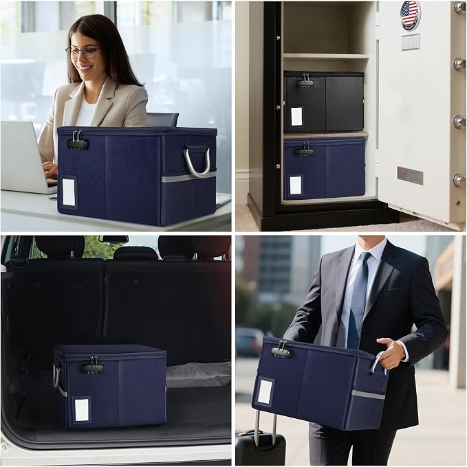 TOMKID 5200°F Fireproof Document Box, Fire Important Document Organizer - Image 5