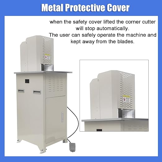 Heavy Duty Electric Round Corner Cutter, 110V Metal Fillet Paper Cutter with R8 R10 R12 R16 R21 Blades, Paper & Card Rounding Machine, Max 2.15in Punching Height for Cards, Books, Documents-DeskLoop Office