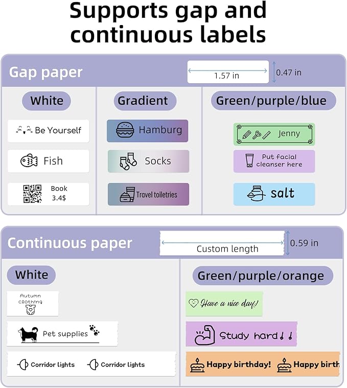 ORGSTA S001 Label Maker Machine with Tape, Portable Bluetooth Label Maker for Home and Office Organization, Thermal Label Printer Mini Sticker Maker with Multiple Templates, White-DeskLoop Office