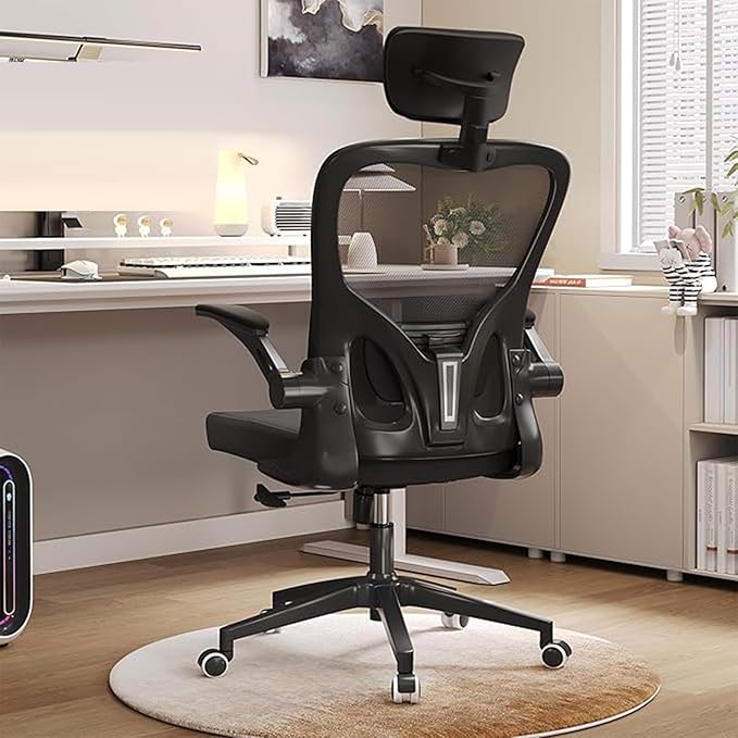 Desk Office Chairs Computer Mesh Chair Executive Chair with Lumbar for Home & Office (06Blcak)-DeskLoop Office