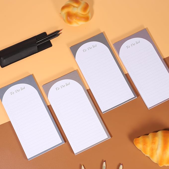 4 Pack Magnetic To Do List Refrigerator with Pen Holder, Totally 200 Sheets Magnetic Note Pad for Fridge Grocery List Magnet Pad for Fridge(Morandi Design)-DeskLoop Office