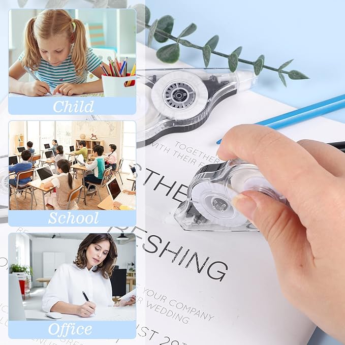 BESARME 36 Pack Correction Tapes, 39 Feet Each Correction Tape Easy To Use Applicator for Instant Corrections Roller for Students Office Supplies, 1/5 X 472 Inches-DeskLoop Office