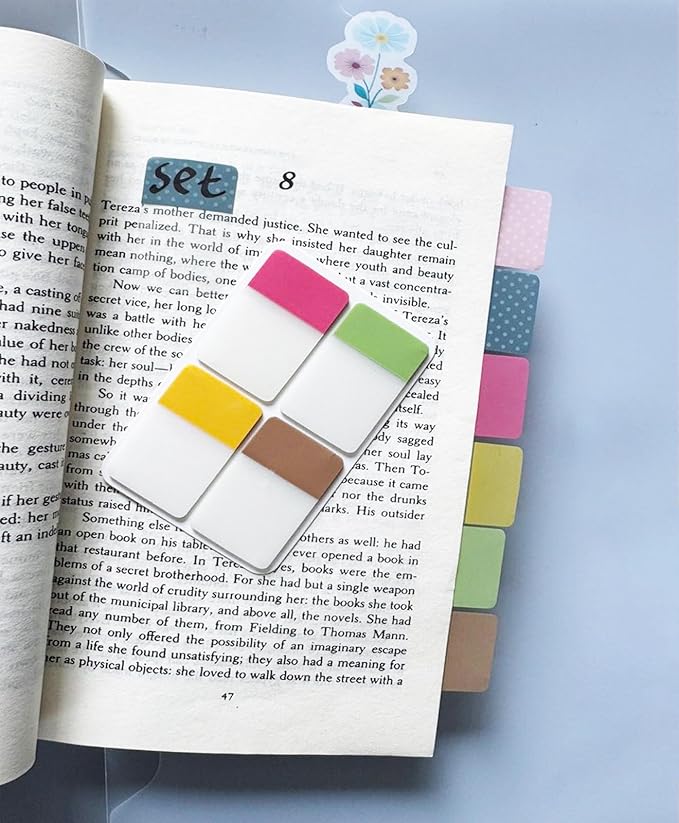 ELII 900 PCS 1 Inch Sticky Index Tabs Book Tabs,Writable and Repositionable File Tabs Flags Colored Page Markers Labels for Reading Notes, 41 Sets-DeskLoop Office