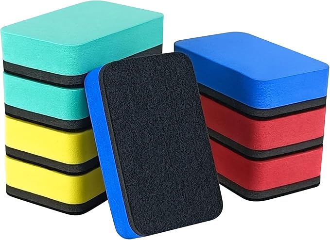 Dry Erase Eraser,8 Pack Magnetic Whiteboard Erasers,Rectangle Dry Erase Board Erasers for Classroom, Home, and Office(8pcs-Rectangle)-DeskLoop Office