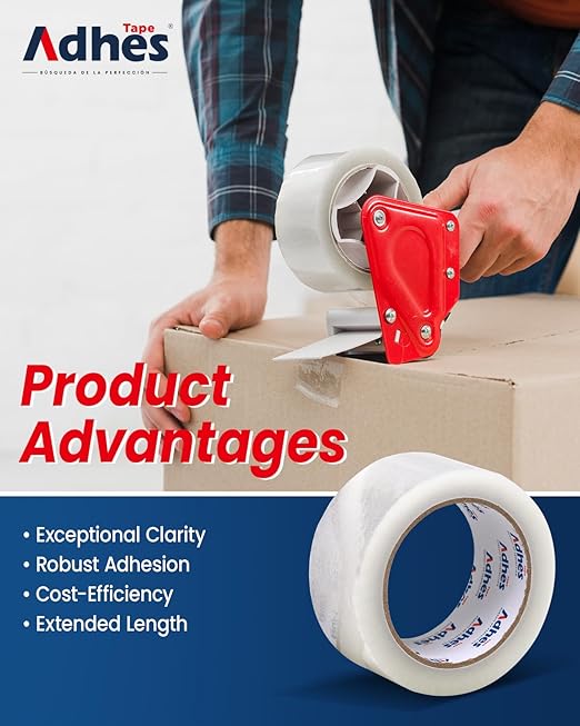 ADHES Heavy Duty Packing Tape, 30 Rolls, 1.88 Inch x 55 Yards, 2 mil Shipping Tape Refills, Packaging Tape, Box Tape for Moving, Shipping, Mailing and Sealing-DeskLoop Office