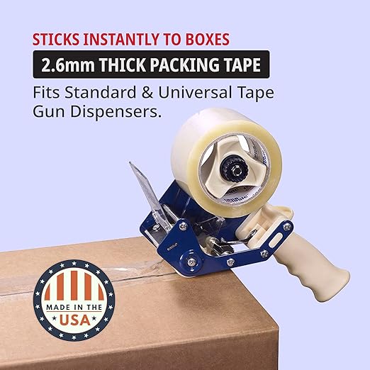 TAPE LOGIC Heavy Duty Packing Tape 3 Inch x 55 Yds, 2.0 Mil - 6 Rolls | Acrylic Clear Packaging Tape for Shipping Boxes, Moving, Home or Office Use-DeskLoop Office
