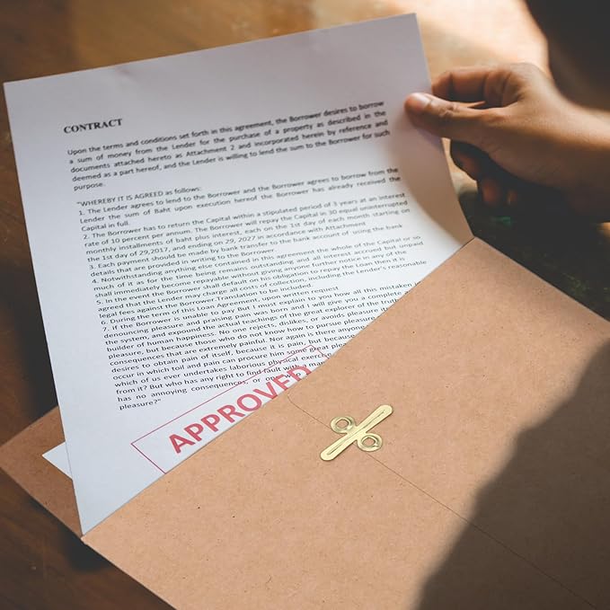 Teling 50 Pcs Manilla Envelopes Clasp Kraft Catalog with Closure for Storing Mailing 28 lb Kraft Envelope Paper for Office Document School Business Home(Brown,5 * 7.5)-DeskLoop Office