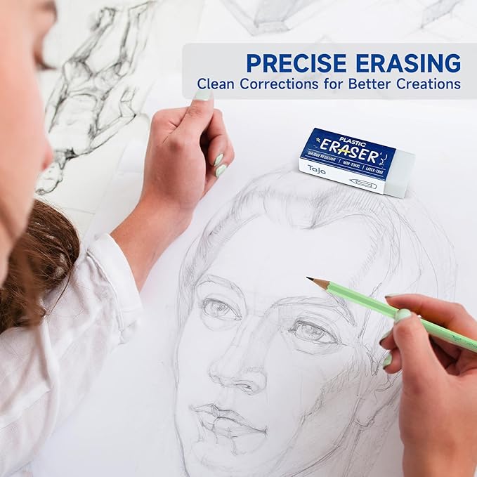 144 Pack White Erasers Bulk, Large Pencil Erasers for School, Classroom, Teacher, Homeschool, and Office Supplies-DeskLoop Office