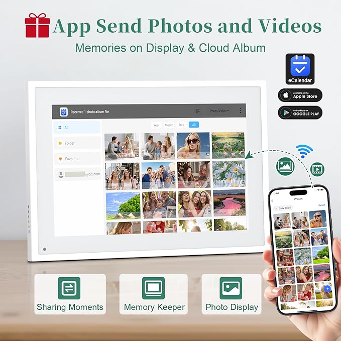 Smart Digital Calendar, 10.1" HD Smart Touch Screen Home Interactive Electron Calender WiFi Planner,Meal Schedule, Duty Chart,Achievement Rewards- Built-in Digital Photo Frame Function-DeskLoop Office