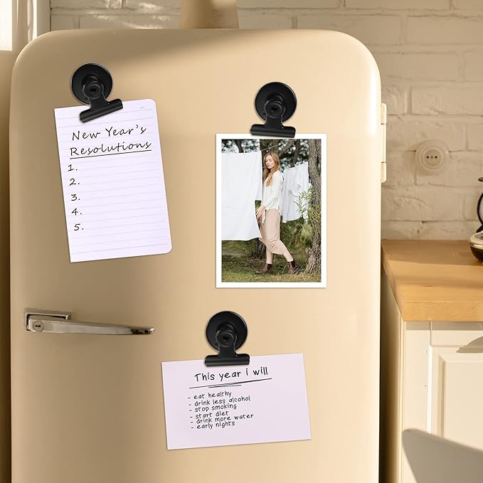 FINDMAG 20 Pack Fridge Magnets Refrigerator Magnet, Heavy Duty Refrigerator Clips, Whiteboard Magnets, Scratch Free Metal Clips for Whiteboard, Fridge, Kitchen, Office-DeskLoop Office