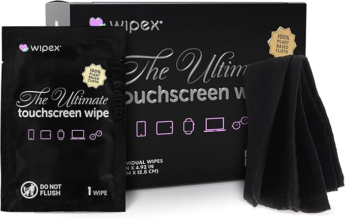 Wipex Screen Wipes & Gym Wipes Combo Pack - 75ct Gym Equipment Wipes Canister & 24ct Individually Wrapped Fitness Touch Screen Wipes, Safe for Yoga Mats & Electronics, Lemongrass Scent-DeskLoop Office