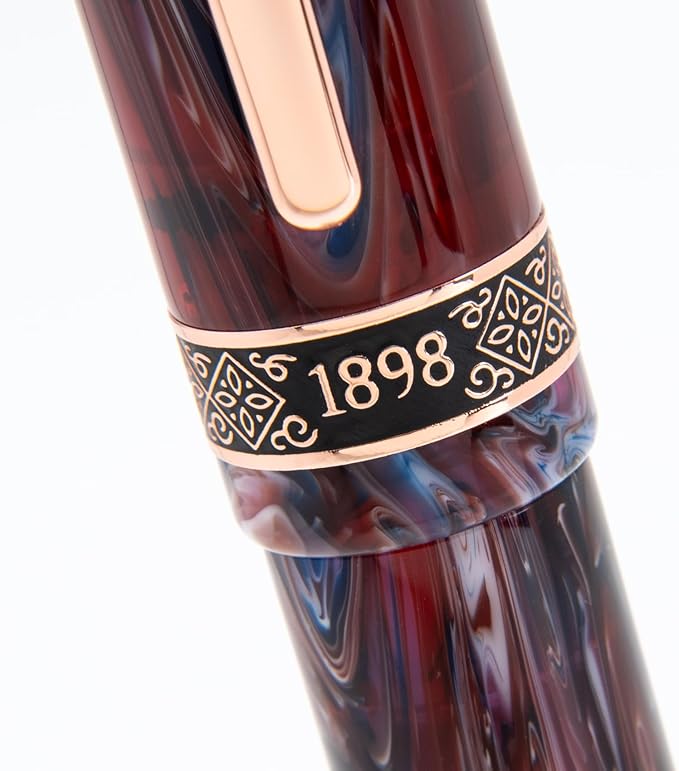 Conklin 1898 Fountain Pen, Misto Purple - 14KT Gold Medium Nib | Unique Resin Pen with 14KT Gold Nib | JoWo Stainless Steel Nib Made in Germany | Ideal Gift for Professionals-DeskLoop Office