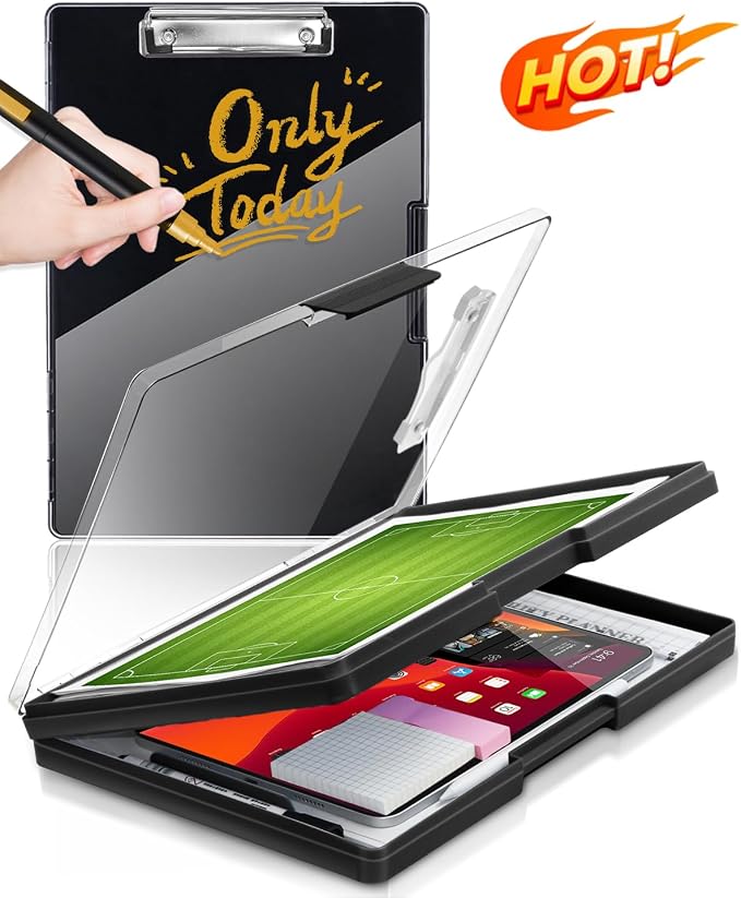 Clearview Clipboard with 2 Storage, Dry Erase 8.5x11 Heavy Duty ClipBoards - Image 9